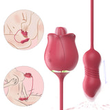 Adulto chupando rosa vibrador g punto anal plug lengua juguetes sexuales para mujer - Rose S361-7 Adult Sex Toy