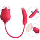 Adult female masturbator with tongue licking G-spot and chest stimulation Magnetic charging waterproof - Rose S361-8 Adult Sex Toy