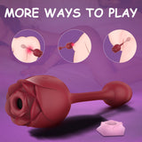 Sucking vibrator G-spot double head vibrator female adult masturbation toy - Rose S389-3 Adult Sex Toy