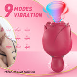 Sex Toy Nipples Clitorals Stimulator Vibrator Clitoral Sucking Vibrator - Rose Servies Flower S389-6 Adult Sucking Toys