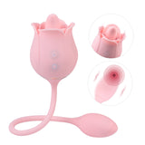 Vibrador femenino, chupador de lengua, estimulación del clítoris de doble cabeza, masturbación oral, masajeador de pecho, juguete sexual para adultos, serie S361 rose