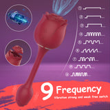 Sucking vibrator G-spot double head vibrator female adult masturbation toy - Rose S389-3 Adult Sex Toy