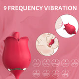 Adult female masturbator with tongue licking G-spot and chest stimulation Magnetic charging waterproof - Rose S361-8 Adult Sex Toy