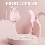 Adult female masturbator with tongue licking G-spot and chest stimulation Magnetic charging waterproof - Rose S361-8 Adult Sex Toy