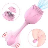 Saugvibrator G-Punkt-Doppelkopf-Vibrator weibliches erwachsenes Masturbationsspielzeug - Rose S389-3 Sexspielzeug für Erwachsene