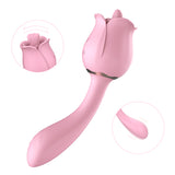 Masturbador femenino lamiendo la lengua G-spot palo vibrador chupando la lengua masaje estimulación del clítoris - rosa S361-2 juguete sexual para adultos