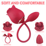 female vibrator tongue suck double head clitoris stimulation oral masturbation chest massager adult sex toy - S361 rose series