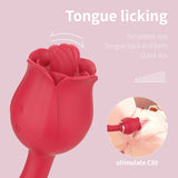 Female masturbator tongue licking G-spot vibrating stick tongue sucking massage clitoris stimulation - rose S361-2 adult sex toy