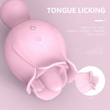 Women's dedicated masturbator Electric tongue licking vibrator massaging clitoris G-spot   orgasm egg jumping rose series S361-3 sex appeal adult products