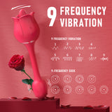 Licking Tongue Vibrator G Spot Double head vibrating rod female adult masturbation sex toy - Rose S361-5 Adult Sex Toy