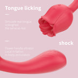 Female masturbator tongue licking G-spot vibrating stick tongue sucking massage clitoris stimulation - rose S361-2 adult sex toy